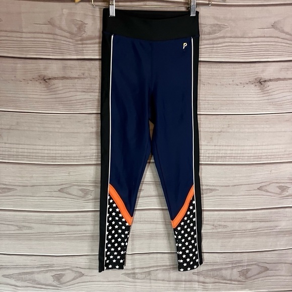 P.e Nation Down The Wire High Waisted Blue Star Printed Leggings - Picture 4 of 10